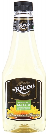 Масло Mr.Ricco подсолнечное рафинированное дезодорированное